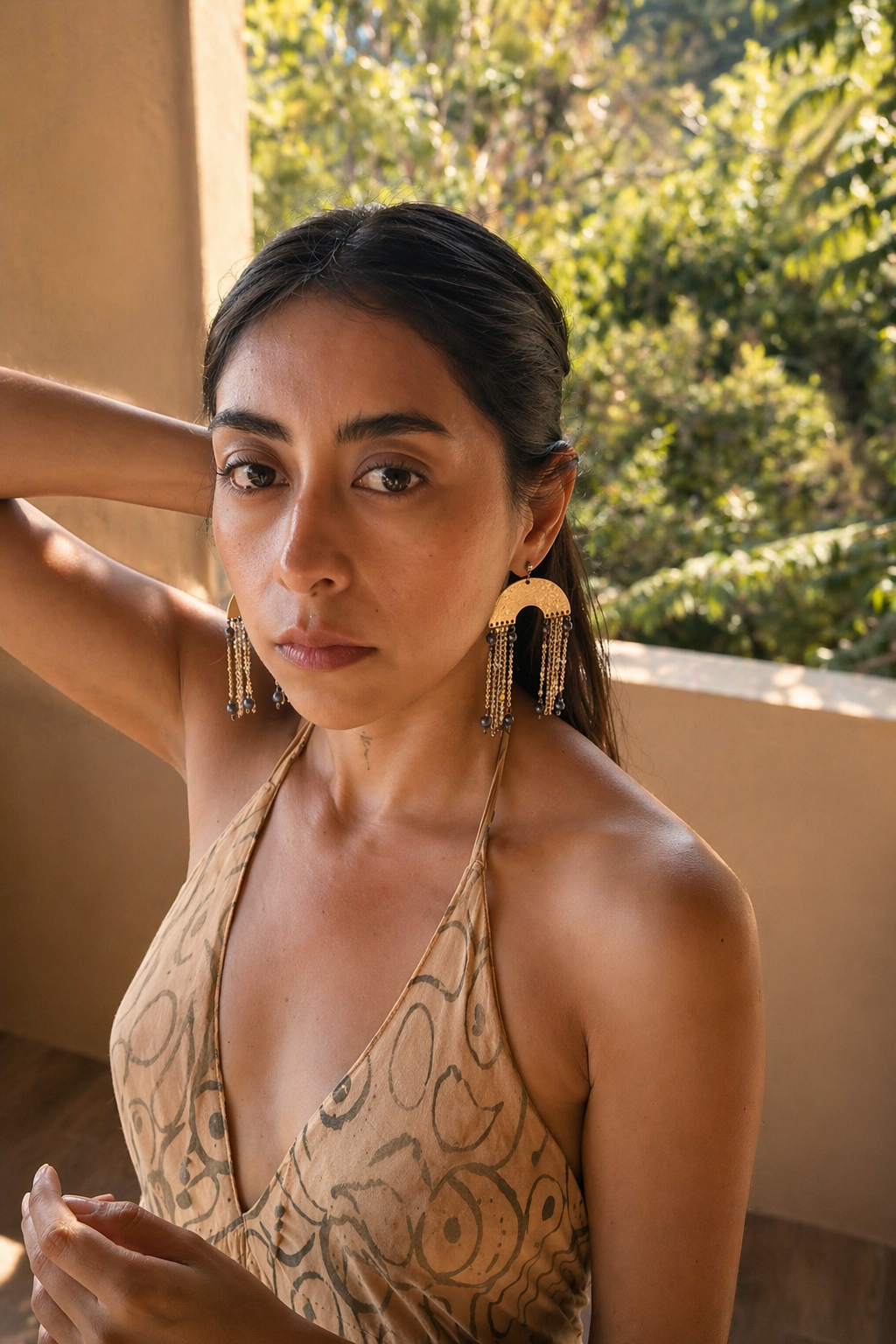 Aretes con perlas negras